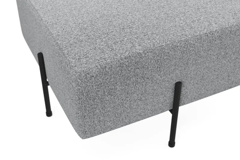 Menard Compact Sittepuff 60 cm Kvadratisk - Grå - Møbler - Stoler - Krakk - Puff