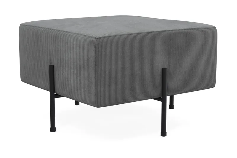 Menard Compact Sittepuff 60 cm Kvadratisk - Grå - Møbler - Stoler - Krakk - Puff