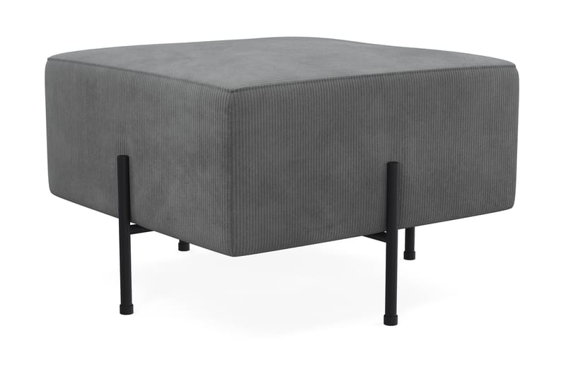 Menard Compact Sittepuff 60 cm Kvadratisk - Grå - Møbler - Stoler - Krakk - Puff