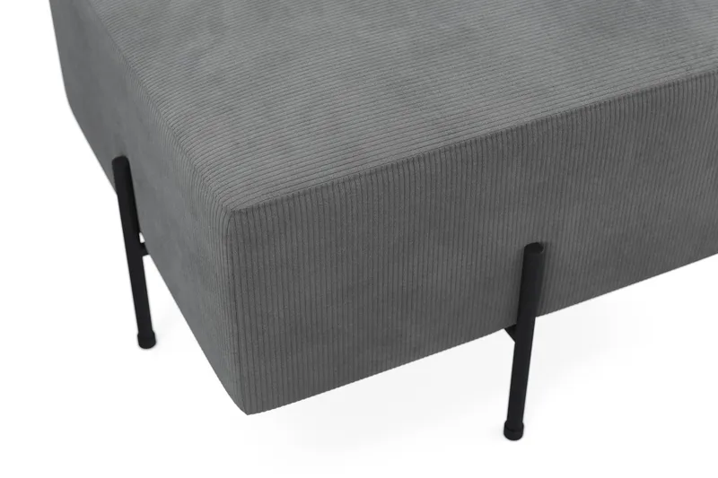 Menard Compact Sittepuff 60 cm Kvadratisk - Grå - Møbler - Stoler - Krakk - Puff