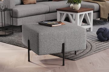 Menard Compact Sittepuff 60 cm Kvadratisk - Grå - Møbler - Stoler - Krakk - Puff
