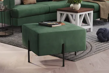 Menard Compact Sittepuff 60 cm Kvadratisk - Grønn - Møbler - Stoler - Krakk - Puff