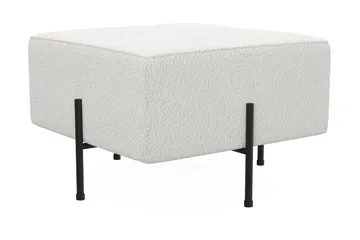 Menard Compact Sittepuff 60 cm Kvadratisk - Hvit - Møbler - Stoler - Krakk - Puff