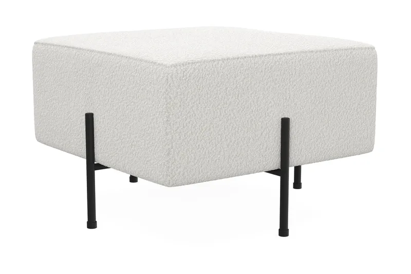 Menard Compact Sittepuff 60 cm Kvadratisk - Hvit - Møbler - Stoler - Krakk - Puff