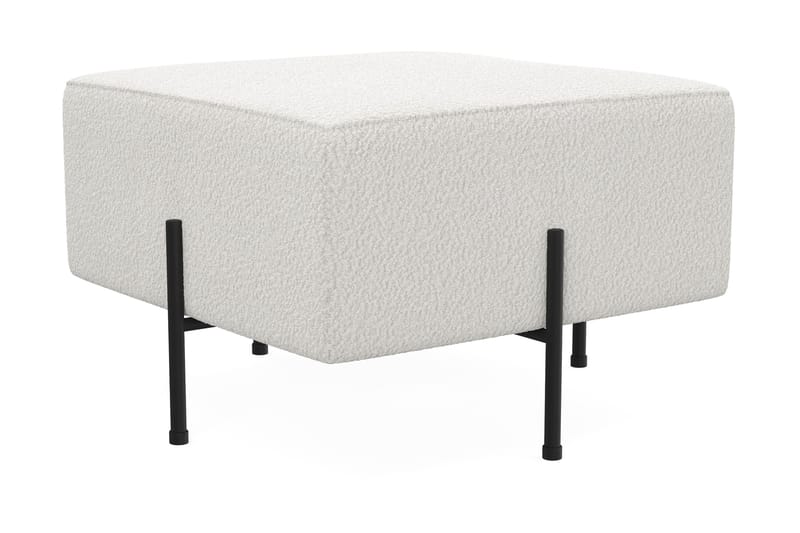 Menard Compact Sittepuff 60 cm Kvadratisk - Hvit - Møbler - Stoler - Krakk - Puff