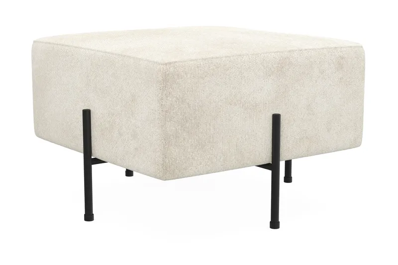 Menard Compact Sittepuff 60 cm Kvadratisk - Hvit - Møbler - Stoler - Krakk - Puff