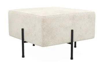 Menard Compact Sittepuff 60 cm Kvadratisk - Hvit - Møbler - Stoler - Krakk - Puff