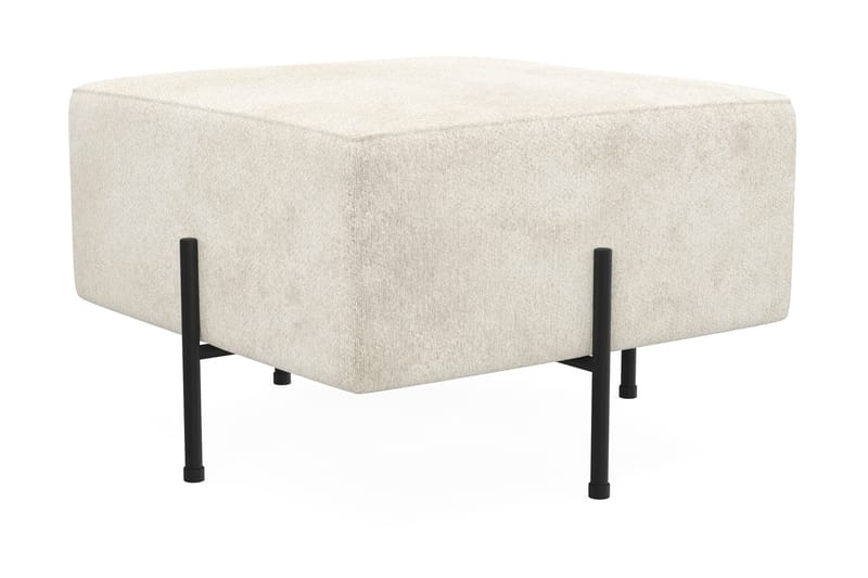 Menard Compact Sittepuff 60 cm Kvadratisk - Hvit - Møbler - Stoler - Krakk - Puff