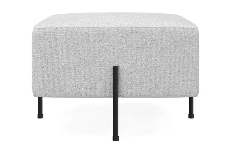 Menard Compact Sittepuff 60 cm Kvadratisk, Lys grå