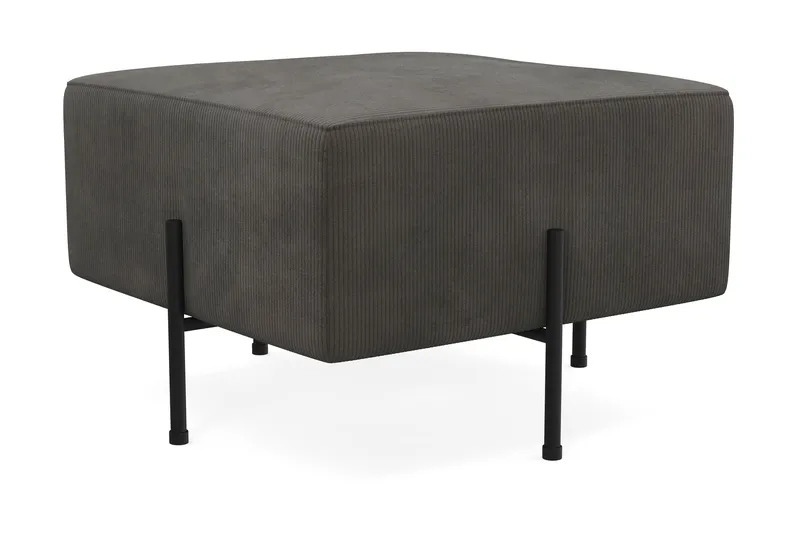 Menard Compact Sittepuff 60 cm Kvadratisk - Mørkegrå - Møbler - Stoler - Krakk - Puff