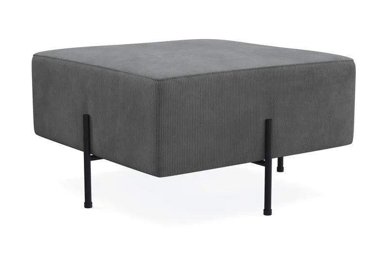 Menard Compact Sittepuff 70 cm Kvadratisk - Grå - Møbler - Stoler - Krakk - Puff