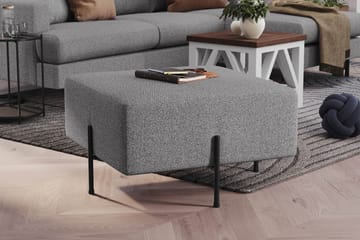 Menard Compact Sittepuff 70 cm Kvadratisk - Grå - Møbler - Stoler - Krakk - Puff