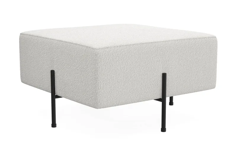 Menard Compact Sittepuff 70 cm Kvadratisk - Hvit - Møbler - Stoler - Krakk - Puff