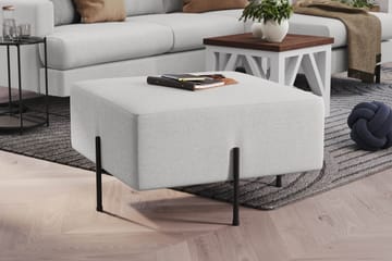 Menard Compact Sittepuff 70 cm Kvadratisk - Lys grå - Møbler - Stoler - Krakk - Puff
