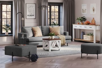 Menard Compact Sittepuff 70 cm Kvadratisk - Mørkegrå - Møbler - Stoler - Krakk - Puff