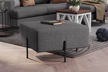 Menard Compact Sittepuff 70 cm Kvadratisk - Mørkegrå - Møbler - Stoler - Krakk - Puff