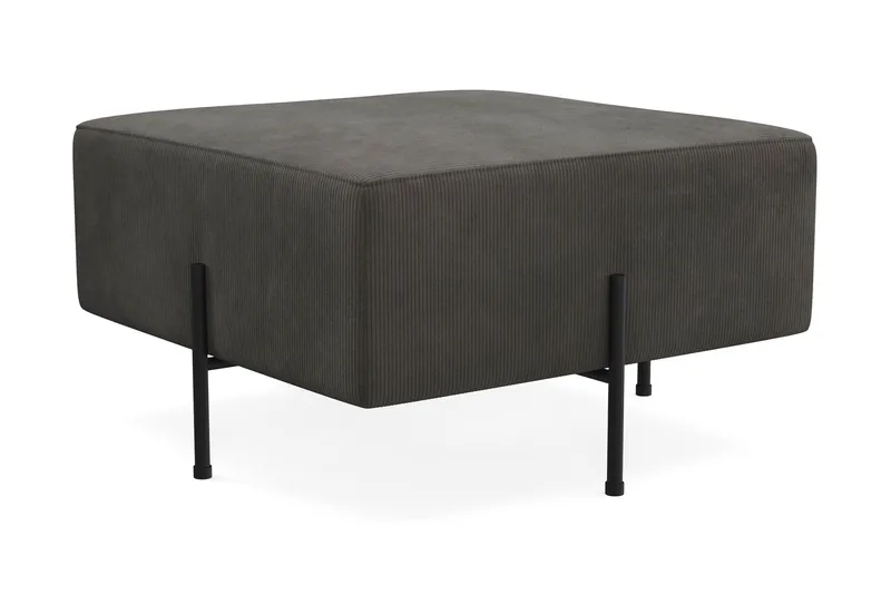 Menard Compact Sittepuff 70 cm Kvadratisk - Mørkegrå - Møbler - Stoler - Krakk - Puff