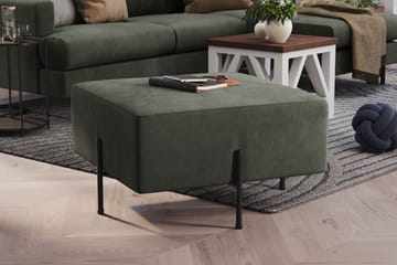 Menard Compact Sittepuff 70 cm Kvadratisk - Mørkegrønn - Møbler - Stoler - Krakk - Puff