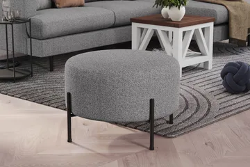 Menard Compact Sittepuff Rund 60 cm - Grå - Møbler - Stoler - Krakk - Puff