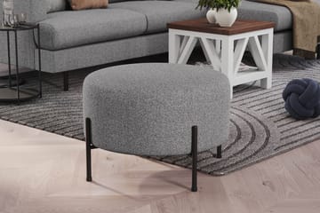 Menard Compact Sittepuff Rund 60 cm - Grå - Møbler - Stoler - Krakk - Puff