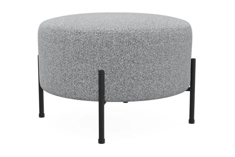 Menard Compact Sittepuff Rund 60 cm - Grå - Møbler - Stoler - Krakk - Puff