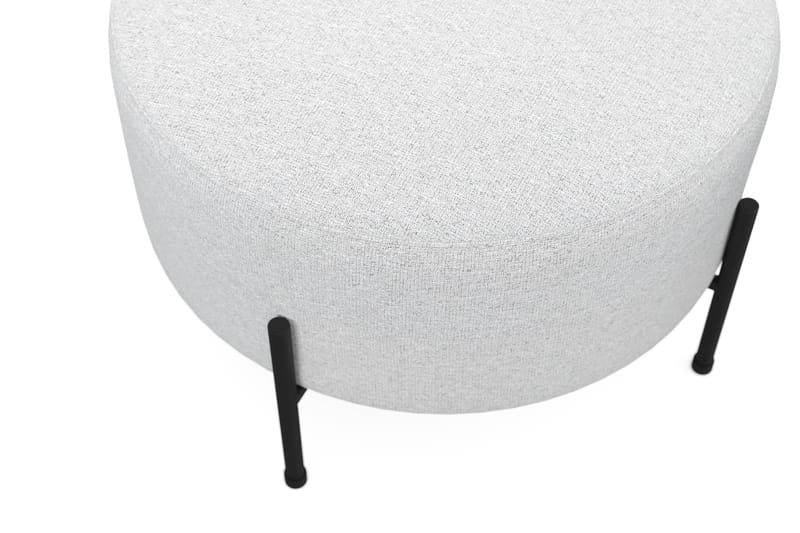 Menard Compact Sittepuff Rund 60 cm - Lys grå - Møbler - Stoler - Krakk - Puff