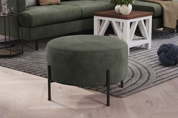 Menard Compact Sittepuff Rund 60 cm - Mørkegrønn - Møbler - Stoler - Krakk - Puff