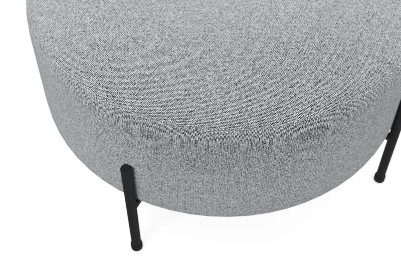 Menard Compact Sittepuff Rund 70 cm - Grå - Møbler - Stoler - Krakk - Puff
