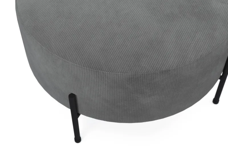 Menard Compact Sittepuff Rund 70 cm - Grå - Møbler - Stoler - Krakk - Puff