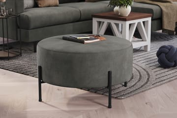 Menard Compact Sittepuff Rund 70 cm - Grå - Møbler - Stoler - Krakk - Puff