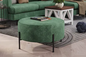 Menard Compact Sittepuff Rund 70 cm - Grønn - Møbler - Stoler - Krakk - Puff