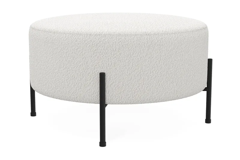 Menard Compact Sittepuff Rund 70 cm - Hvit - Møbler - Stoler - Krakk - Puff
