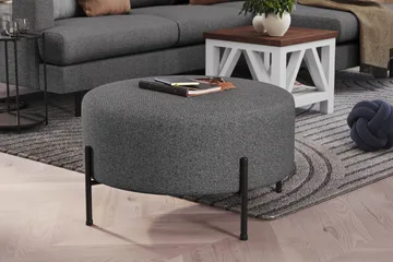 Menard Compact Sittepuff Rund 70 cm - Mørkegrå - Møbler - Stoler - Krakk - Puff