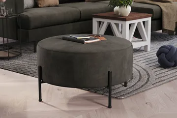 Menard Compact Sittepuff Rund 70 cm - Mørkegrå - Møbler - Stoler - Krakk - Puff