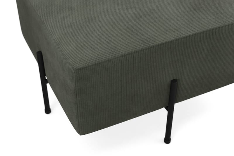 Menard Compact Sittpuff 60 cm Kvadratisk Scandi Days Fjord 79, Mörkgrön Manchester - Møbler - Stoler - Krakk - Puff