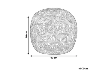Mogilevsky Sittepuff 40x40 cm - Grå - Møbler - Stoler - Krakk - Puff