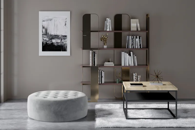 Montyda Sittepuff Rund - Grå - Møbler - Stoler - Krakk - Puff