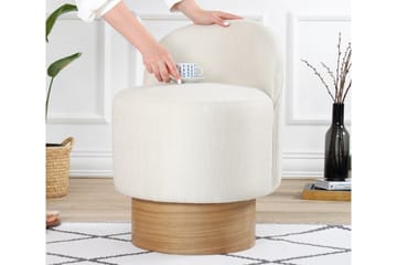Muktan Sittepuff 47 cm - Cream - Møbler - Stoler - Krakk - Puff