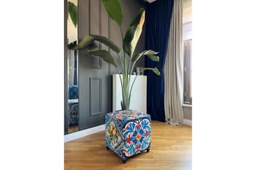 Multan Sittepuff 45 cm - Blå - Møbler - Stoler - Krakk - Puff