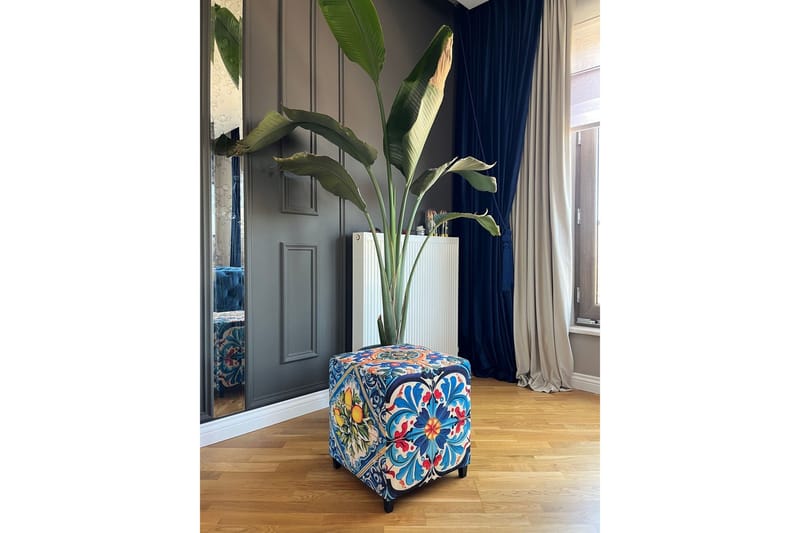 Multan Sittepuff 45 cm, Blå