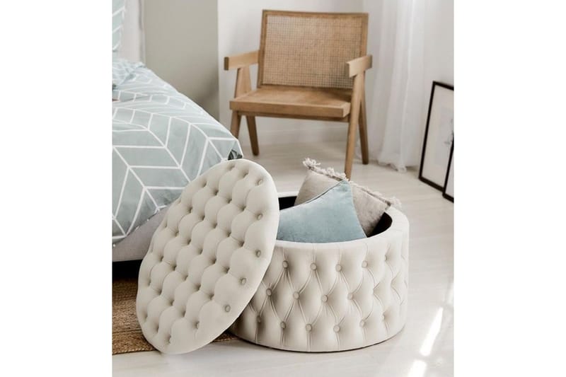 Munder Sittepuff 70 cm, Hvit