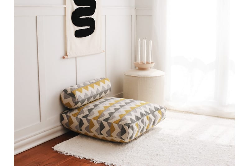 Munkad Sittepuff 70 cm, Flerfarget