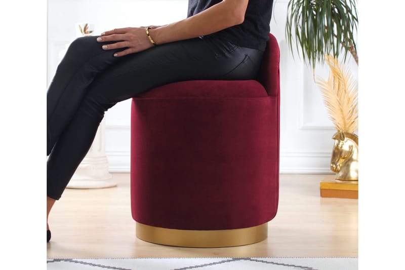 Murwillumbah Sittepuff 45 cm - Rød - Møbler - Stoler - Krakk - Puff