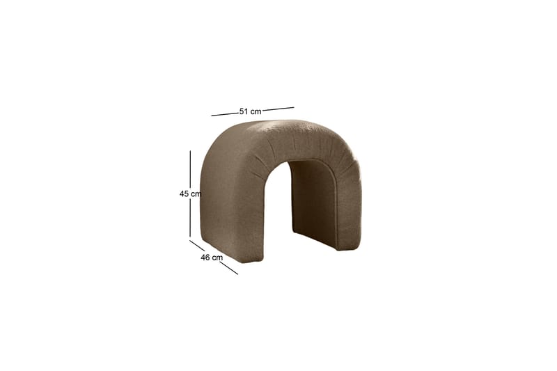 Nagar Sittepuff 51 cm - Brun - Møbler - Stoler - Krakk - Puff