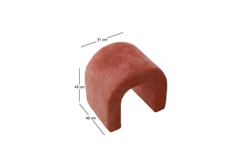 Nagar Sittepuff 51 cm - Koral - Møbler - Stoler - Krakk - Puff