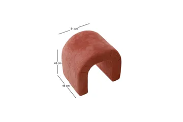Nagar Sittepuff 51 cm - Koral - Møbler - Stoler - Krakk - Puff
