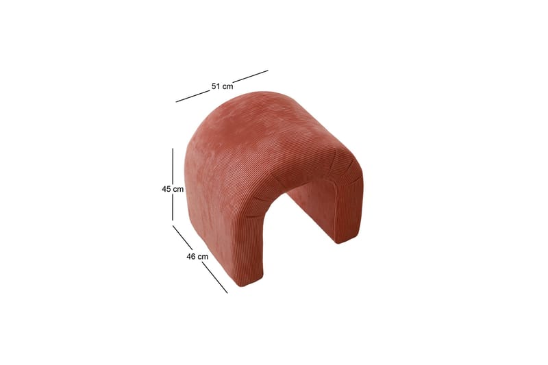 Nagar Sittepuff 51 cm - Koral - Møbler - Stoler - Krakk - Puff