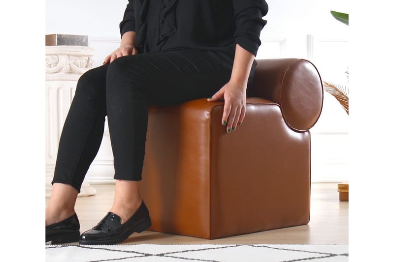 Nahar Sittepuff 45 cm - Brun - Møbler - Stoler - Krakk - Puff