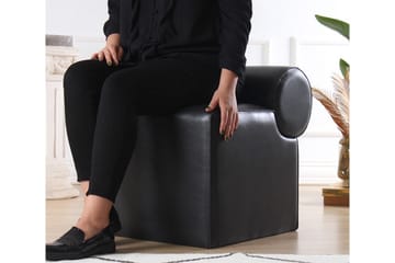 Nahar Sittepuff 45 cm - Svart - Møbler - Stoler - Krakk - Puff