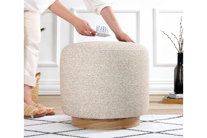 Namra Sittepuff 45 cm - Beige - Møbler - Stoler - Krakk - Puff